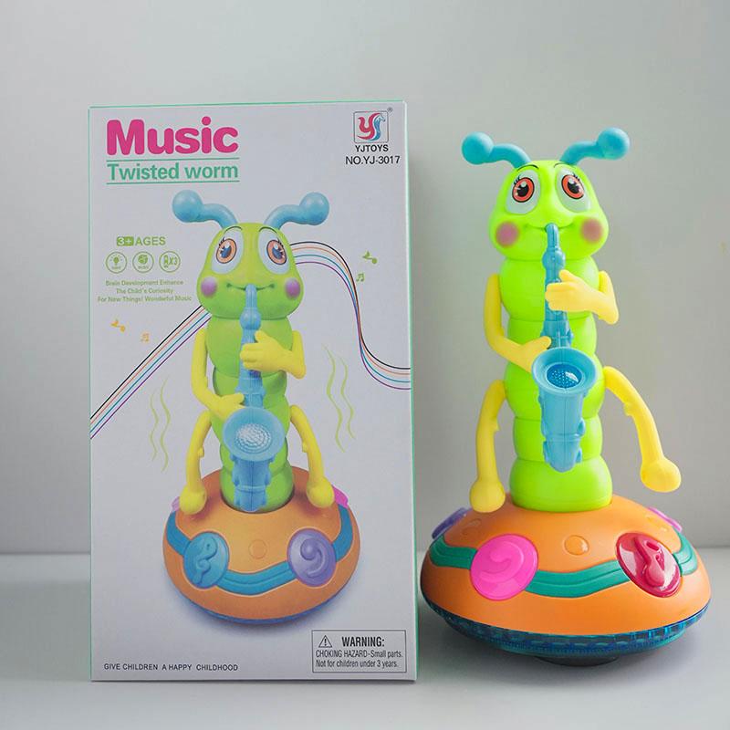 Cute Worm Crawling Toy With Light And Music Holiday Christmas Birthday Gift