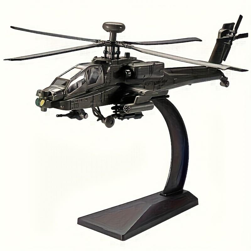 Apache Armed Helicopter Alloy Diecast Airplane Model Toy Simulation Sound Light Airplane Model Collection Boy Holiday Gifts FJ1