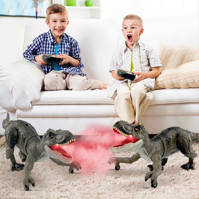 Remote Control Dinosaur Toys for Boys and girls Realistic T-Rex RC Walking Dino with Roaring, Spray, Light, Touch Sensing  with Three Type