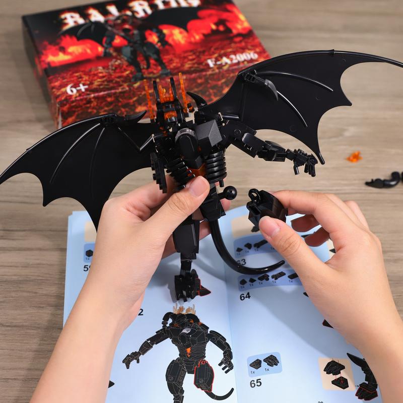 Rings Movie Figure Balrogs Monster Building Block Set ,Balroged of Moria Bricks Demons Model Toys Gifts Juguetes building block stress relief