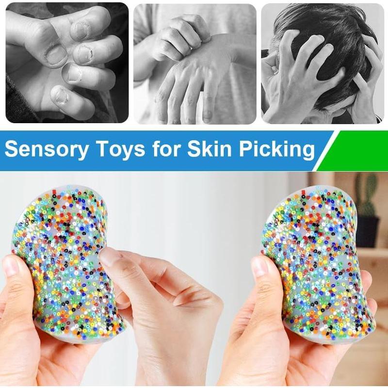 Sensory Fidget Toy - Stress Relief Toy For Dermatillomania and Trichotillomania, Silicone, Portable, Fun Cartoon Design