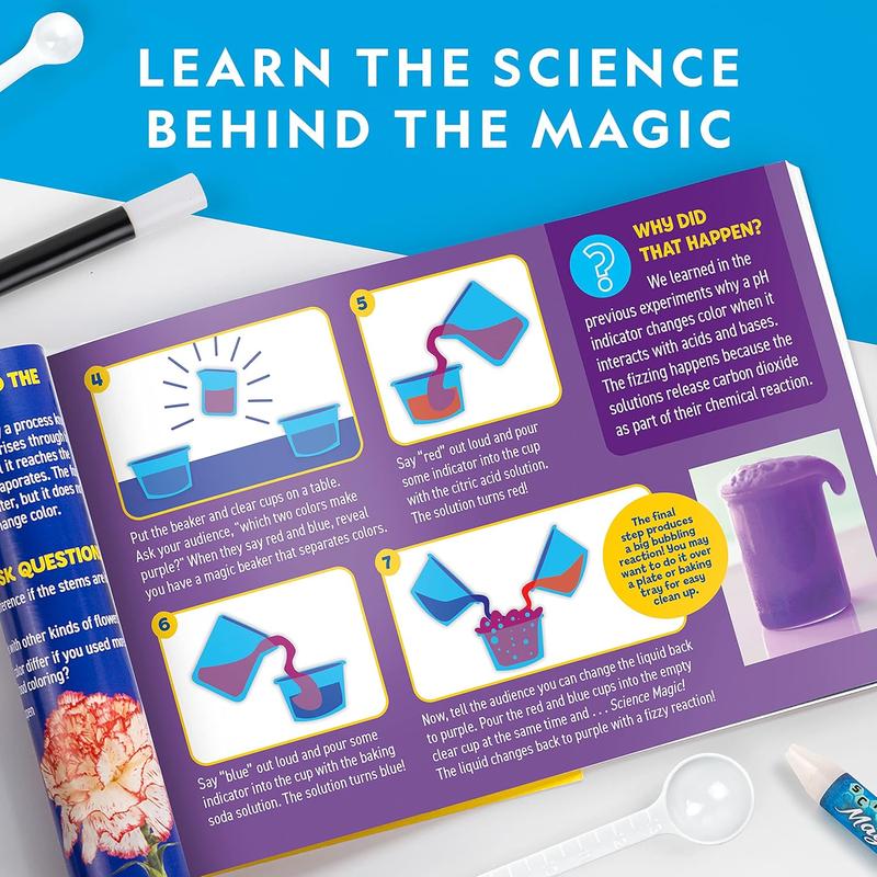 National Geographic Magic Chemistry Set - Children's Science Set, including 10 magical magic techniques, scientific experiments, science toys, and excellent gifts for boys and girls aged 8-12