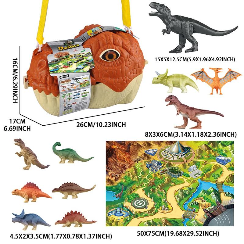 Dinosaur Theme Diorama Kit, 1 Box Dinosaur Toy with Mat, STEM Children Montessori Educational Toy, Birthday Gift for Boys & Girls