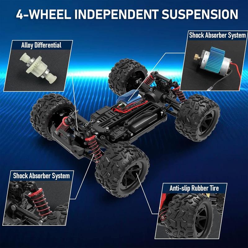 DEERC RC Cars 9310 High Speed Remote Control Car 30+MPH, 1:16 Scales 4WD Off Road RC Monster Truck,Fast 2.4GHz All Terrains Toy Trucks Gifts for Men ,2 Batteries for 40Min Play