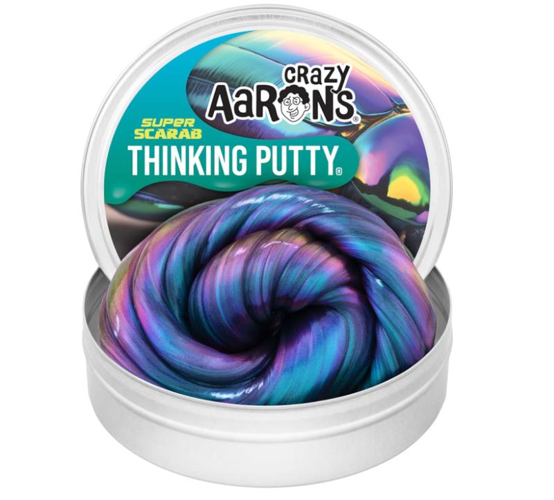 Crazy Aaron's Super Scarab Thinking Putty - Multi-Color Tin - Non-Toxic Sensory Play - Never Dries Out - Creative Toy for Kids and Adults