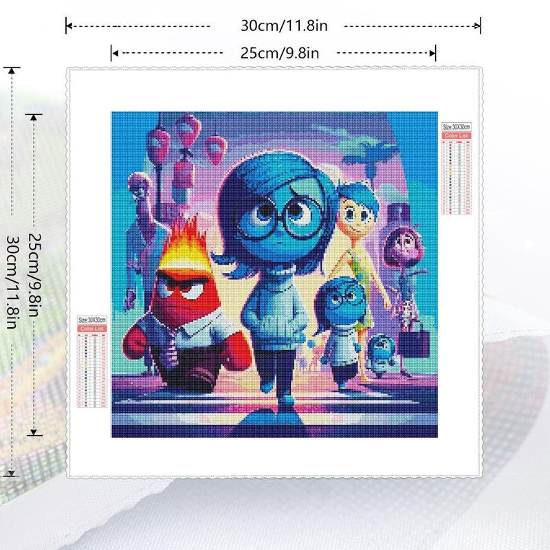 Cartoon Character Pattern DIY Diamond Arts Colorful Painting Kit without Frame, DIY 5D Diamond Arts Colorful Painting for Bedroom Home Wall Decor