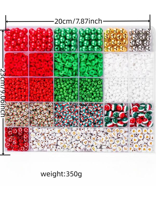 Christmas Themed Beaded Making Kit, DIY Jewelry Making Supplies for Bracelet Necklace Earrings, Fashion Accessories for Women & Girls