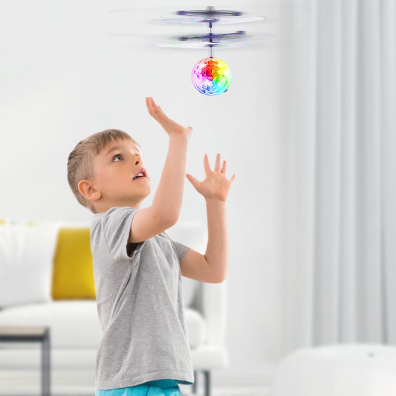 Allaugh Flying Ball Toys, RC Toy for Kids Boys Girls Rechargeable Light Up Ball Drone Infrared Induction Helicopter with Remote Controller for Indoor and Outdoor Games flying ball flying  ball toy  race rc car