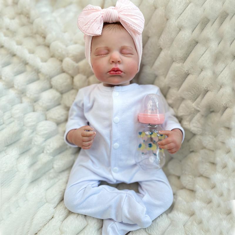 Lifelike Reborn Baby Dolls Boy -18-Inch Soft Body Realistic- Newborn Full Body Vinyl Anatomically Correct Real Life Baby Dolls with Toy Accessories for Kids Age 3+