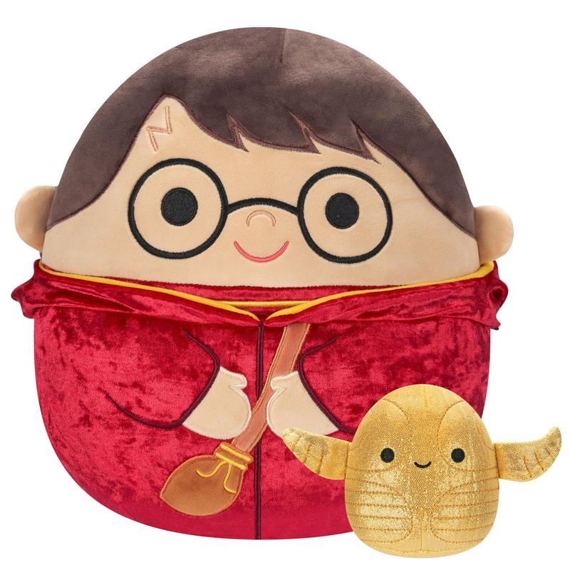 Squishmallows 12-Inch Harry Potter and 4-Inch Golden Snitch, 2-Pack, Ultrasoft Stuffed, Premium Collectible, High-quality and Perfect to Snuggle With