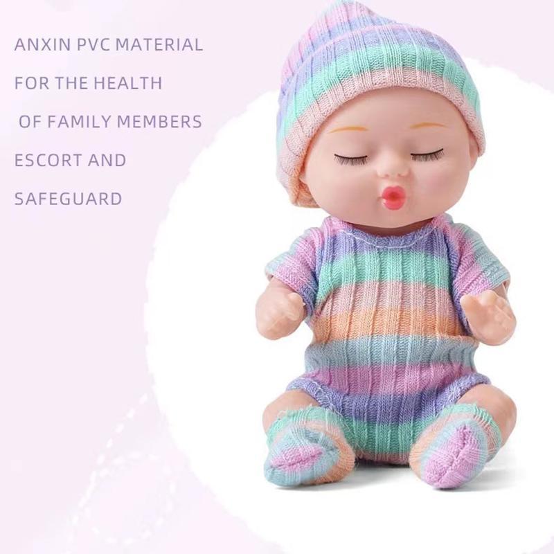 Knitted Clothes Reborn Doll (4 Counts set), Cute Reborn Doll with Knitted Clothes, New Reborn Doll with Knitted Clothes, Birthday Gift