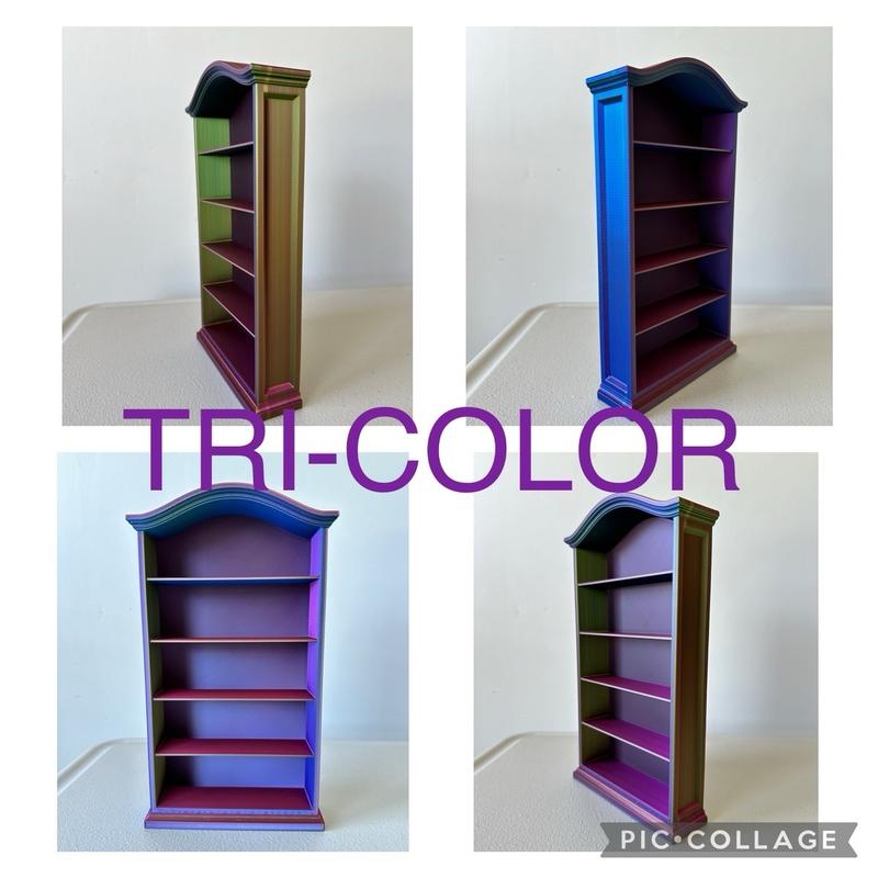 1 12 scale 3 Shelf Mini Library Cart   Mini Books   Bookcase   Miniatures