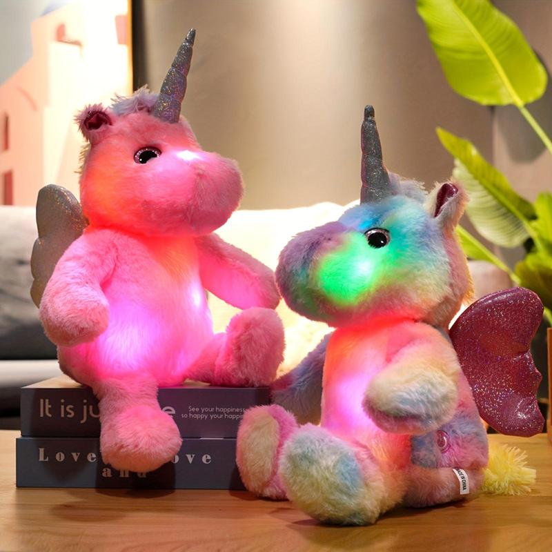 Glowing Unicorn Plush Toy, Cute Unicorn Stuffed Toy, LED Light Up Plush Toy, Birthday Gift for Girls, Home Decoration, Room Decor