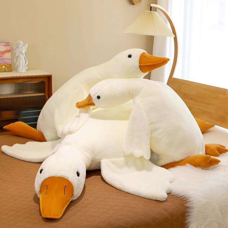 Large Goose Plush Toy, Soft Plush Stuffed White Goose Pillow, Kawaii Big White Goose Plush Toy, Birthday Gift