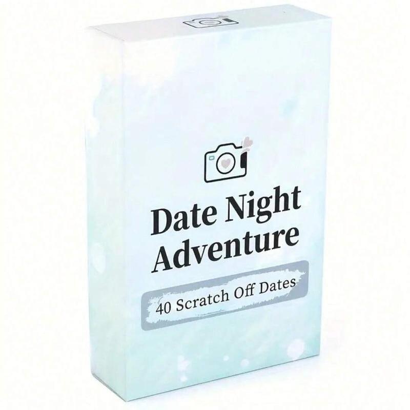 Date Night Adventure Scratch Card Game, 1 Box Creative Date Night Adventure Scratch Card, Game Card for Couples, Office Supplies