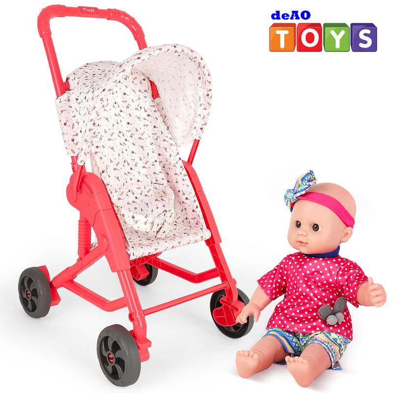 deAO Doll Stroller Set with 13 inch Doll - Deluxe 13