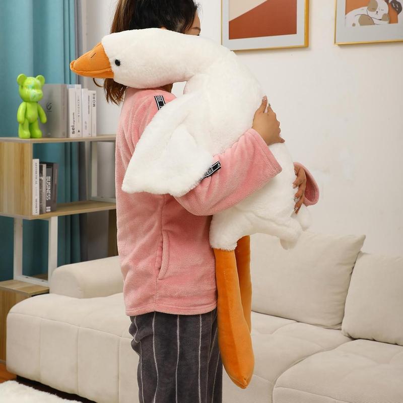 Cute Goose Design Plush Toy, Soft Stuffed Animal Plushie, Stuffed Toys for Adults, Lovely Pillow, Huggable Duck Plushie, Birthday Gifts, Decoration for Room, Halloween, Fall, Room Decor, Thanksgiving Christmas Gift Set, My First Addiction Toys