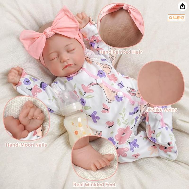 BABESIDE Reborn Baby Dolls Connie - 20 inch Soft Vinyl Realistic-Adorable Baby Doll Real Life Baby Dolls with Complete Accessories Perfect for Cuddling, Playtime, and Gift Giving