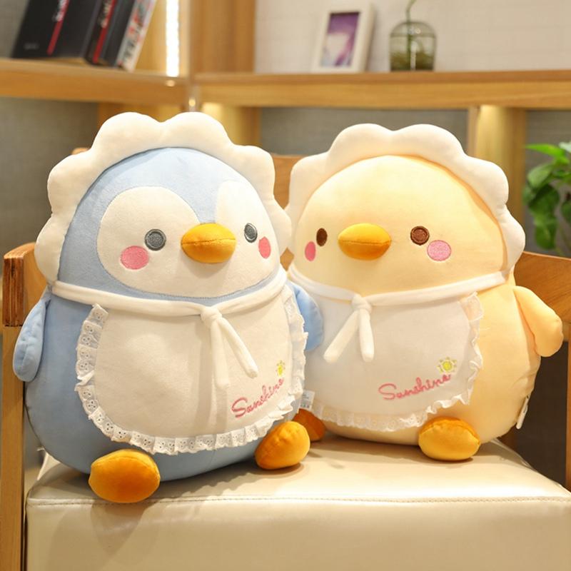 New Fat Kawaii Chicken Bear Rabbit Penguin Piggy Dinosaur Plush Pillow Toys Soft Stuffed Animal Doll Chair Cushion High Quality