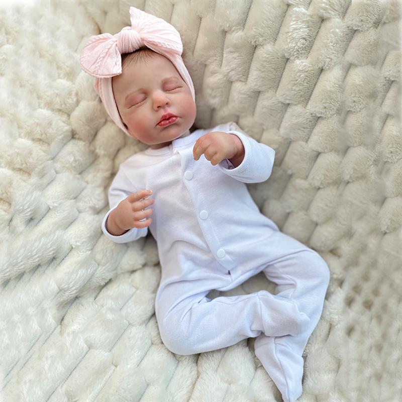 Lifelike Reborn Baby Dolls Boy -18-Inch Soft Body Realistic- Newborn Full Body Vinyl Anatomically Correct Real Life Baby Dolls with Toy Accessories for Kids Age 3+