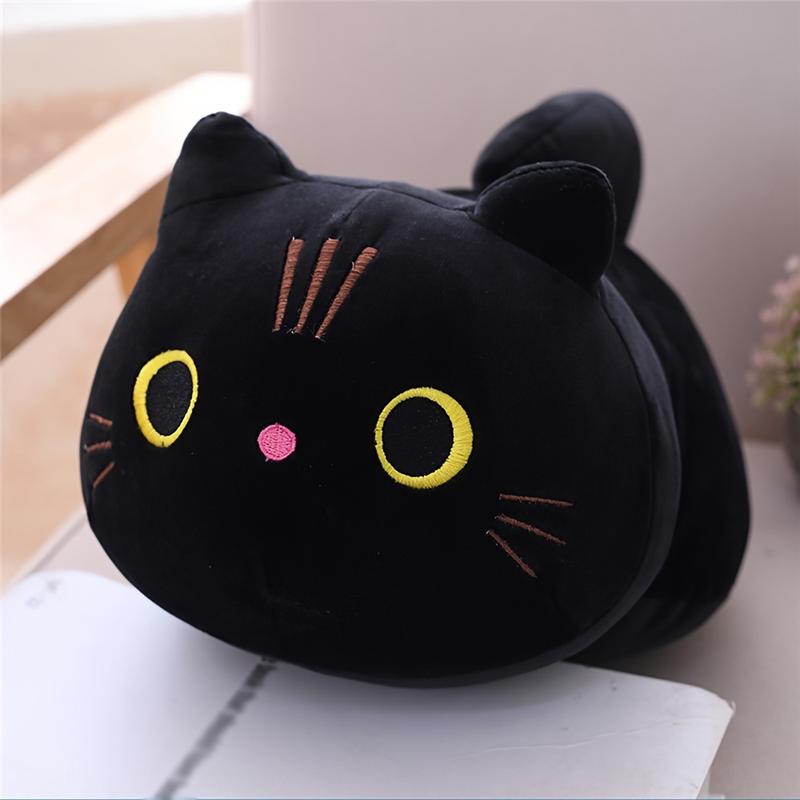 8  10inch Adorable Kawaii Cat Plush Pillow - Soft Anime Cushion for Cozy Snuggles & Party Decor, Ideal Gift for Kids & Teens