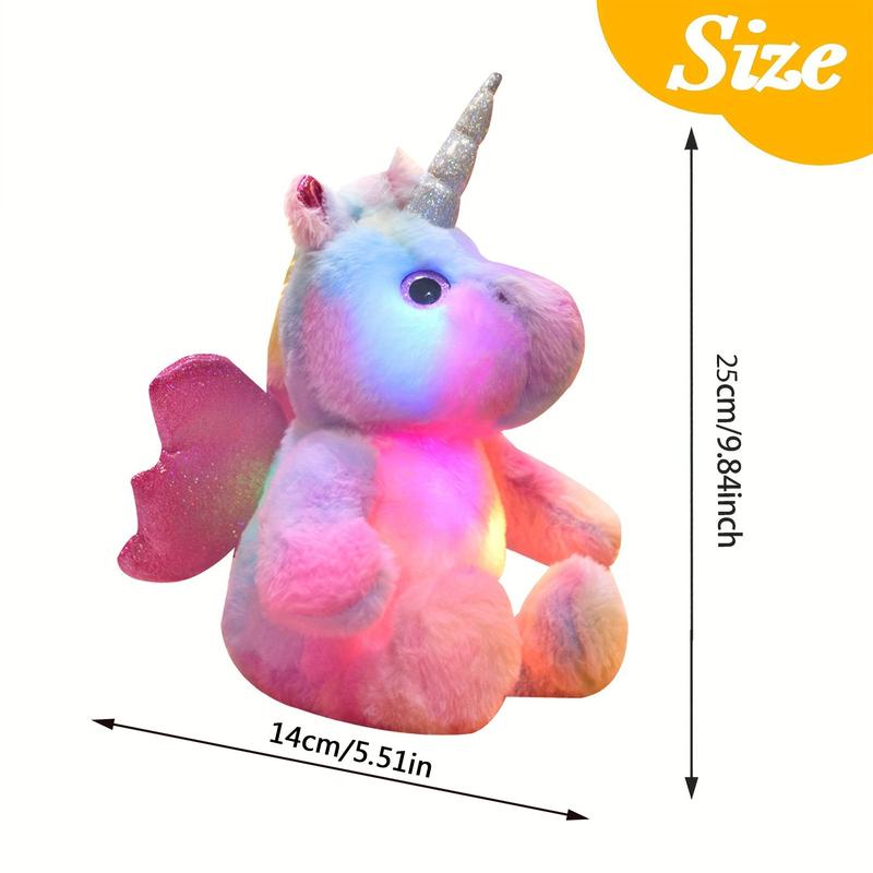 Glowing Unicorn Plush Toy, Cute Unicorn Stuffed Toy, LED Light Up Plush Toy, Birthday Gift for Girls, Home Decoration, Room Decor