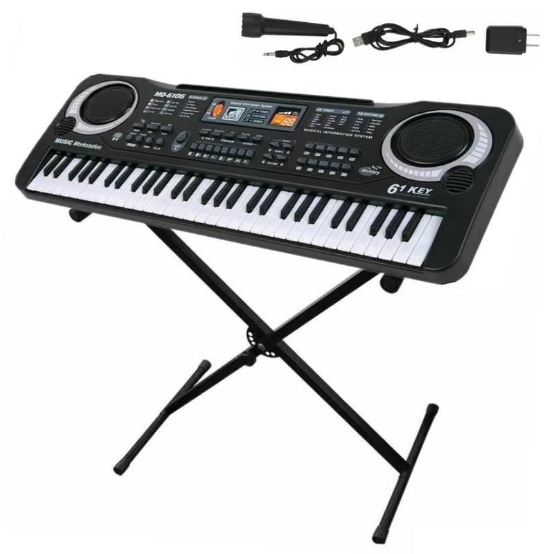 61 Keys Electronic Keyboard Digital Music Electric Piano with Microphone , with 