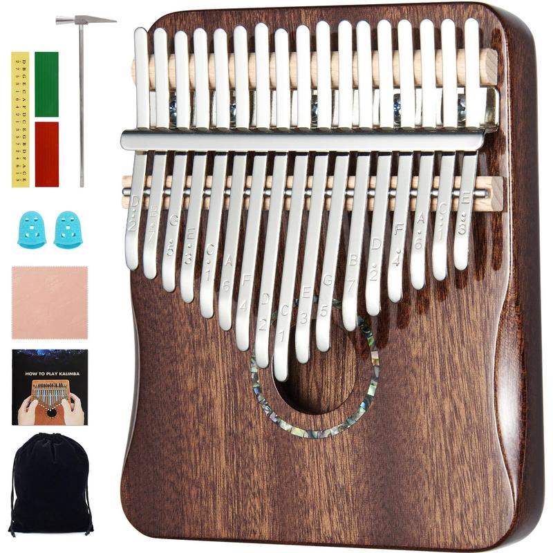 Kalimba Thumb Piano 17 Key Finger Piano (Kalimba-Brown)