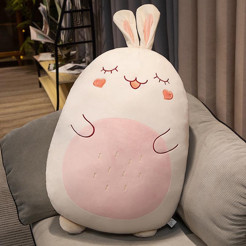 New Fat Kawaii Chicken Bear Rabbit Penguin Piggy Dinosaur Plush Pillow Toys Soft Stuffed Animal Doll Chair Cushion High Quality