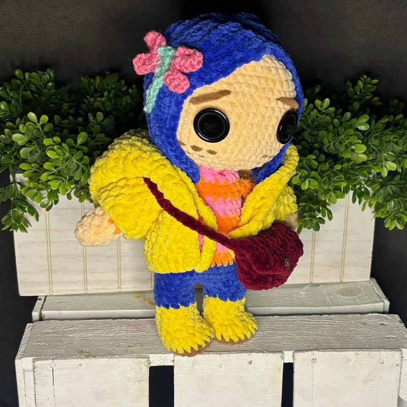 Coraline-Inspired Handmade Crochet Doll