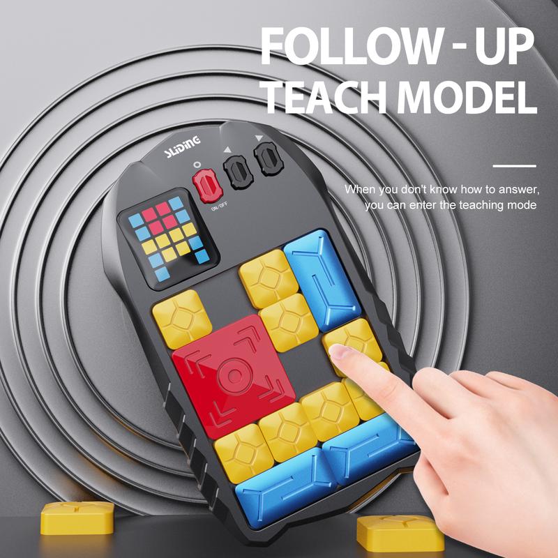 Supper Sliding Puzzle Game, Educational Sliding Puzzle Game as Gift for Boys & Girls 500 Entertaining Fun & Mind Training IQ Puzzles Unblock Super Slide Electronic Sliding Puzzle Brain Game Toy for Kids & Adults Gift Set