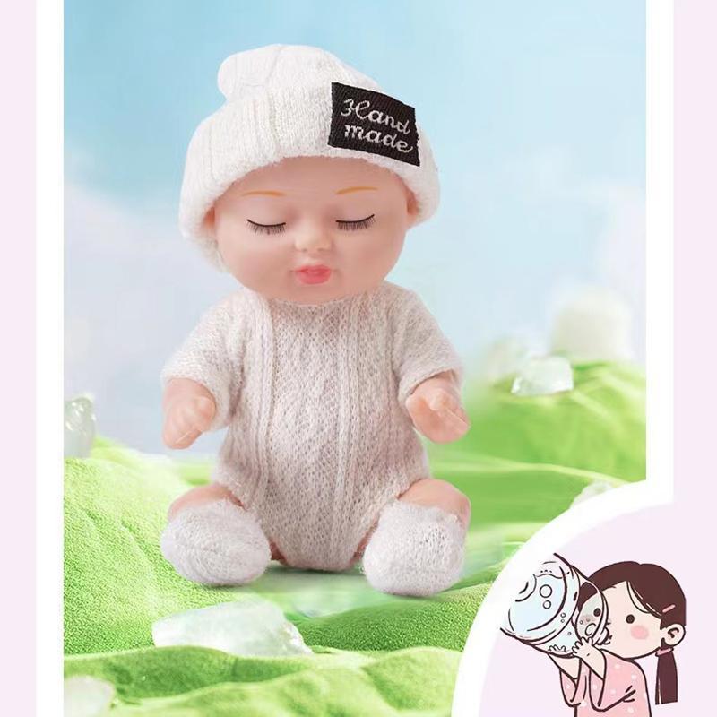 Knitted Clothes Reborn Doll (4 Counts set), Cute Reborn Doll with Knitted Clothes, New Reborn Doll with Knitted Clothes, Birthday Gift