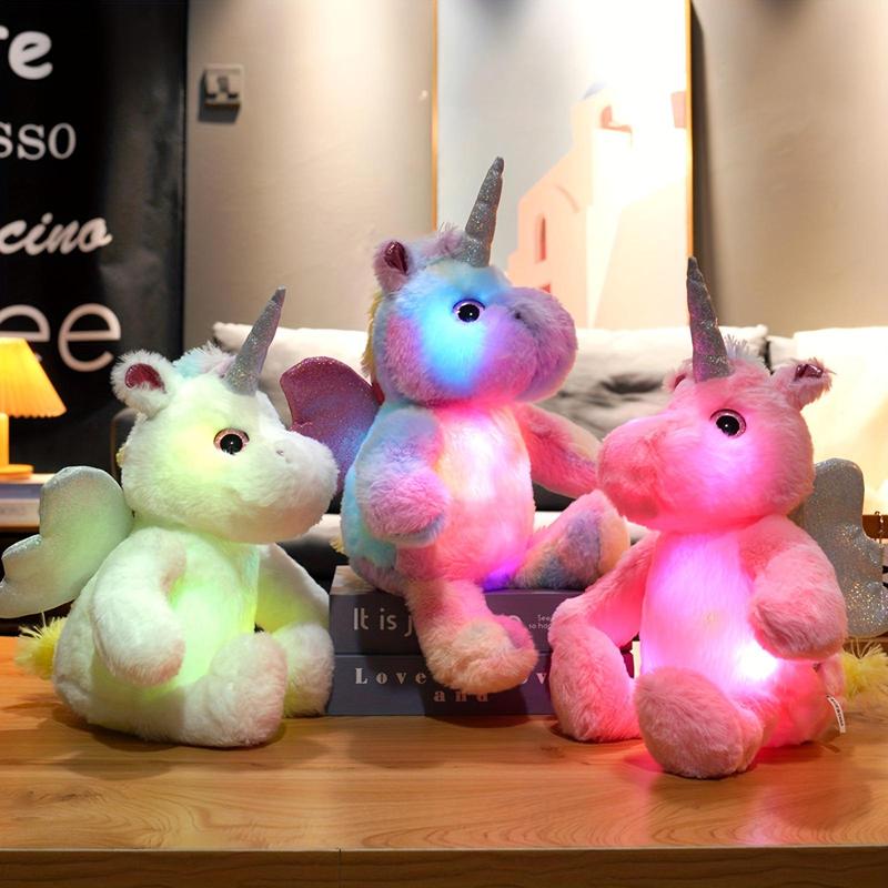 Glowing Unicorn Plush Toy, Cute Unicorn Stuffed Toy, LED Light Up Plush Toy, Birthday Gift for Girls, Home Decoration, Room Decor