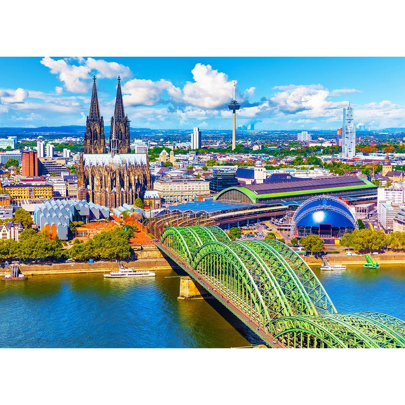 HUADADA 500 piece adult puzzle, Cologne Old Town Pier, suitable for family decoration holiday gifts, family games, grandparents storm