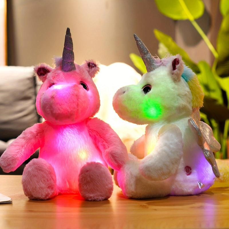 Glowing Unicorn Plush Toy, Cute Unicorn Stuffed Toy, LED Light Up Plush Toy, Birthday Gift for Girls, Home Decoration, Room Decor