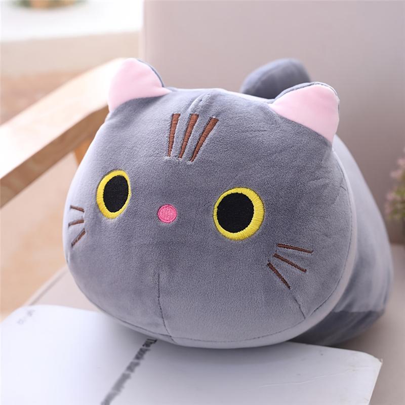 8  10inch Adorable Kawaii Cat Plush Pillow - Soft Anime Cushion for Cozy Snuggles & Party Decor, Ideal Gift for Kids & Teens