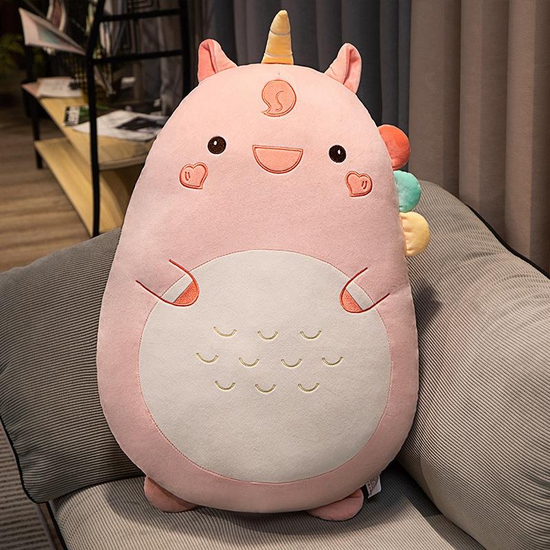 New Fat Kawaii Chicken Bear Rabbit Penguin Piggy Dinosaur Plush Pillow Toys Soft Stuffed Animal Doll Chair Cushion High Quality