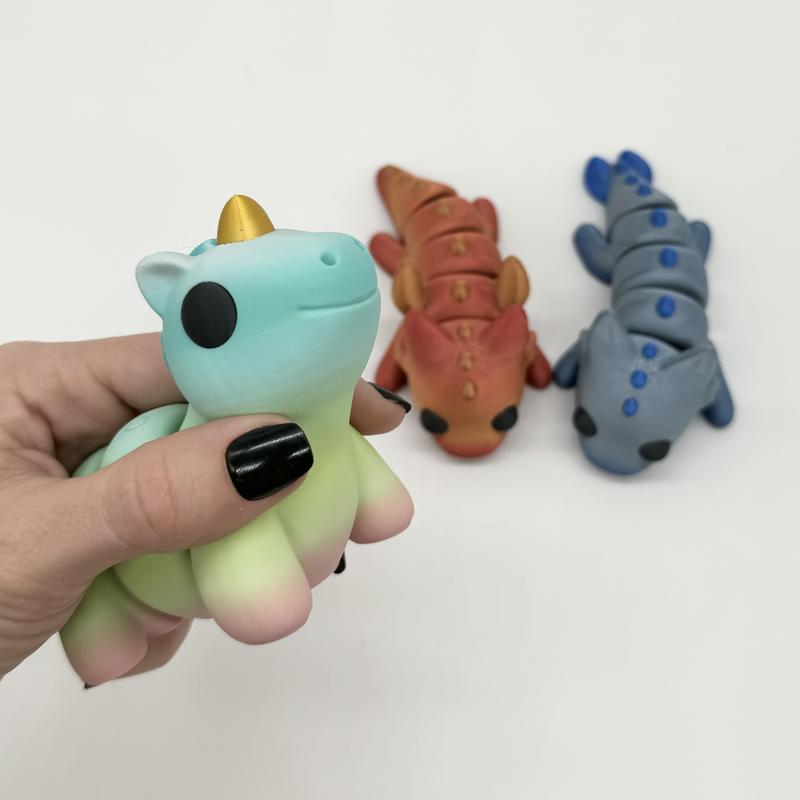 Fun Size Friends - Handheld Articulating Animal 3 Packs - 3D Printed Sensory Fidgets - Sea Life, Mythical, Farm, Dinosaurs