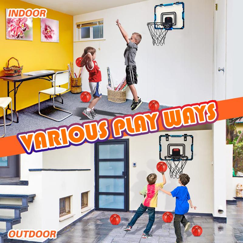 Indoor Mini Basketball Hoop Set , Electronic Scoring & Lights