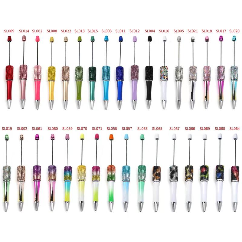 【P2] (Pen was litle gap on wrap) Qty 5 Standard Rhinestone Pens for DIY Assorted Beadable Pens