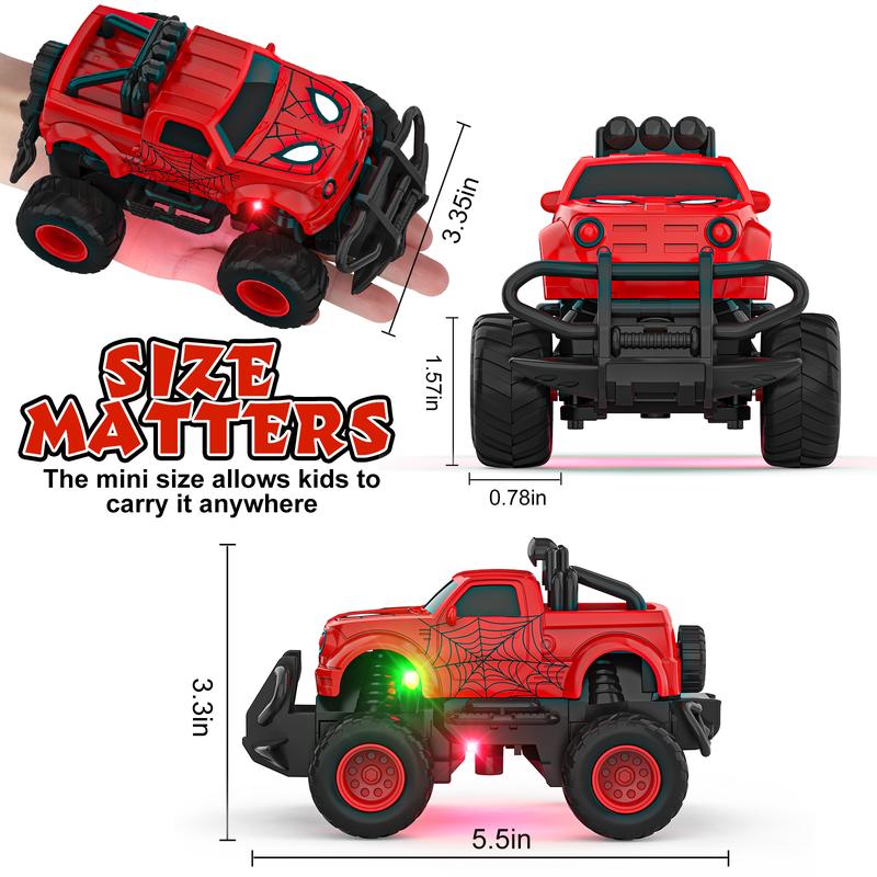 Remote Control Car for Boys 4-7, 1:43 Scale Mini RC Cars for Kids 3-5, RC Truck Christmas Birthday Gift for Toddlers 3 4 5 6 7 8 Year Old Kids multicoloured occupations dinosaur truck