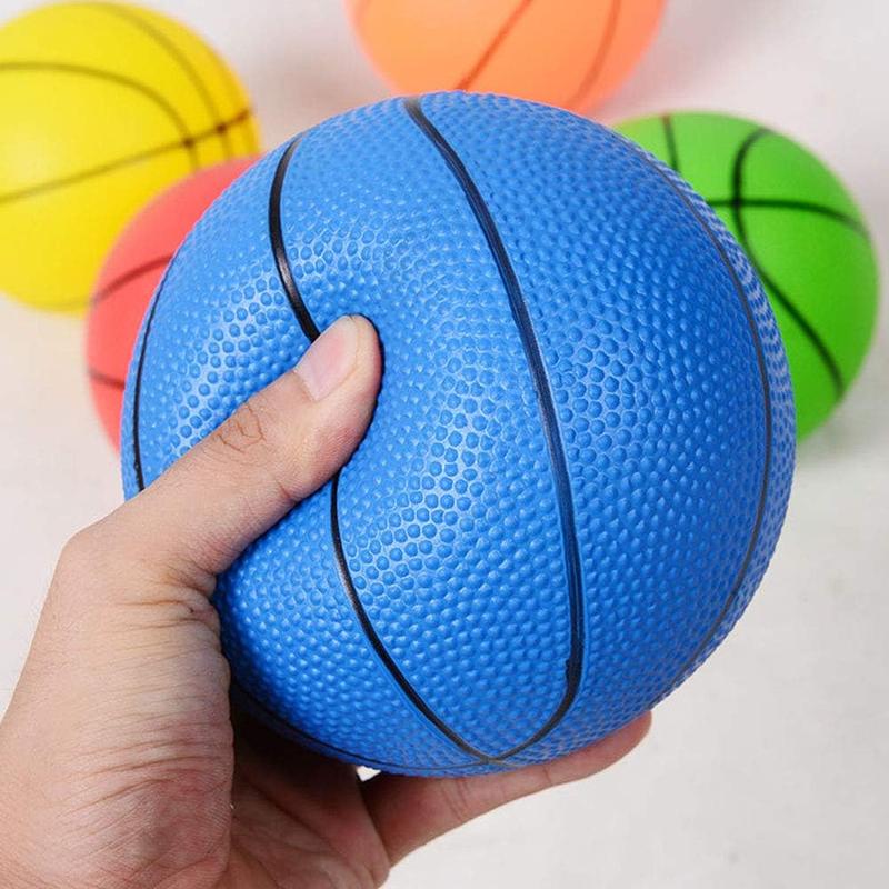 6.3 inches Mini Toy Basketball, 6 count Basketball with Pump for Toddlers, Colorful Kids Mini Toy Basketball Rubber Basketball for Kids Teenagers for Pool, Indoors, Outdoors