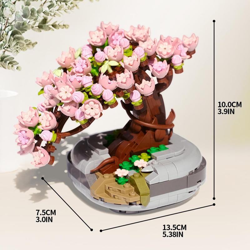 Sakura Potted Plant Building Blocks Flower, 426pcs set Eternal Flower Toy, Home & Office Creative Decoration, Creative Craft Project, Fidget Toys