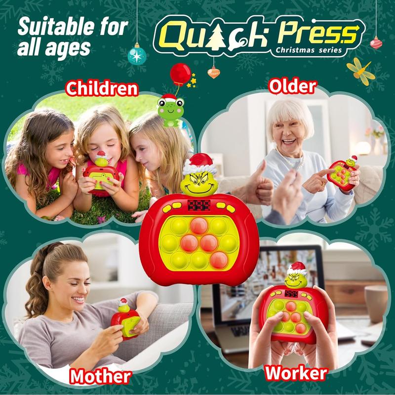 Upgraded Pop Push Game Toy for Kids, Quick Fast Push Pop Puzzle Handheld Game Light up Fidget Toy 8-12, Pop Bubble Sensory Toys Christmas Stocking Stuffers Birthday Gifts for Kids Ages 3-12