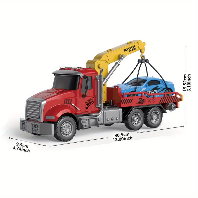 CreamKids Toy Truck, Many Parts Of The Toy Truck Are Retractable, Rotatable, Etc. The Tow Truck Can Rescue Cars Of Different Sizes