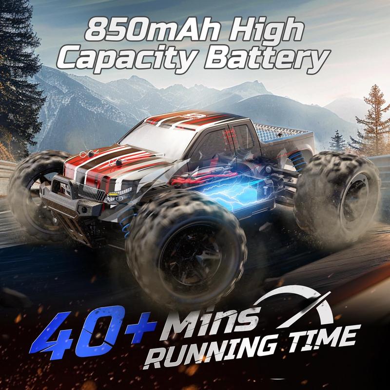 DEERC 9300 Remote Control Car High Speed RC Cars 1:16 Scale 40 KM H 4WD Off Road Monster Trucks,2.4GHz All Terrain Toy Trucks with 2 Rechargeable Battery