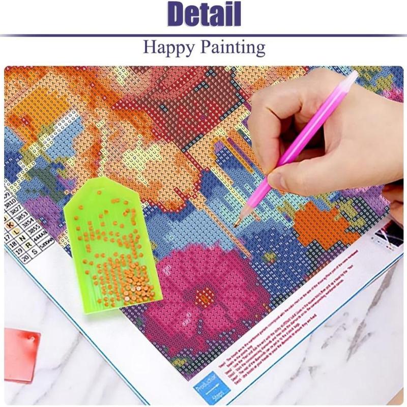 Colorful Hole Pattern DIY Diamond Arts Colorful Painting Kit without Frame, 1 Set 5D Diamonds Art Decorative Painting for Adults Beginners, DIY Art Painting for Bedroom Living Room Office Decor