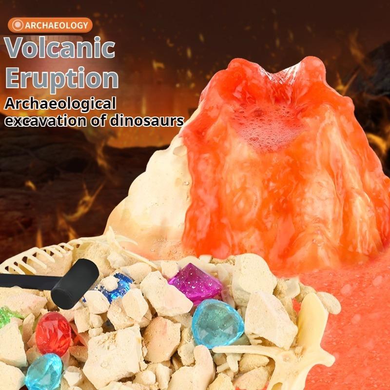 Amazing Science Kits- Experiments Educational Toys, Kids Volcano Eruption Science Kit, Gem Dinosaur Digging Volcano, Erupting Volcano, Chemistry Lab Science Toys, Gifts For Boys And Girls Aged 6 7 8+