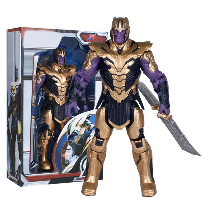 Marvel movie series -7-inch superhero Action Figure -  Thanos, Iron Man, Captain America, Thor, James Rhodes, Spider Man - The best gift for fans and children