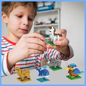 12PCS Mini Animals Building Bricks Sets for Prizes Birthday Gifts Party Favors for Kids